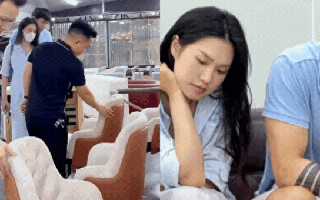 Lộ ảnh Văn Hậu cùng vợ đi chọn nội thất cho căn biệt thự chục tỷ, nhan sắc tiểu thư Doãn Hải My gây sốt