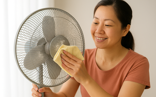 Không cần tháo lồng, tôi vẫn lau sạch quạt máy chỉ với một mẹo đơn giản và 1 thìa bột có sẵn trong bếp