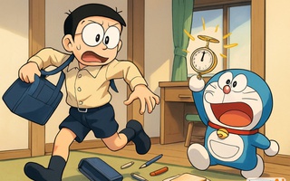 Nếu nhóm bạn Doraemon đi thi vào lớp 10: Nobita quên thẻ dự thi, Jaian khoanh bừa và có một người nắm chắc vị trí thủ khoa