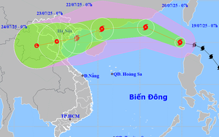 Bão Wipha vào Biển Đông, hướng về miền Bắc - Bắc Trung Bộ