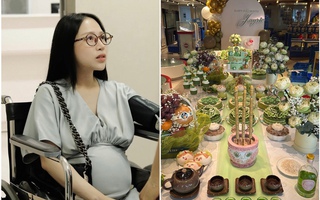 Vừa thông báo đi sinh lần thứ 4, ái nữ nhà đại gia Minh Nhựa tiếp tục khoe tiệc đầy tháng của con khiến dân tình bối rối