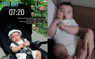 Dù bận bịu nhưng mẹ Mai Ngọc vẫn cho bé Panda đi dạo sáng sớm trên chiếc siêu xe giá "sương sương" 12 triệu