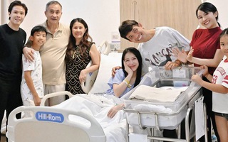 Đại gia Minh Nhựa đưa cả gia đình đến thăm ái nữ mới sinh, một nhân vật xuất hiện trong ảnh gây bất ngờ