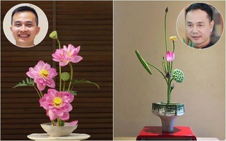 Những cách cắm hoa sen khiến "vạn người mê" của hai ông bố trẻ
