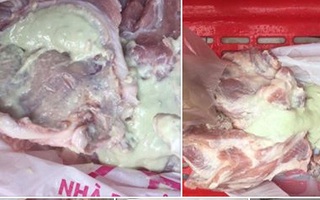 Phát hiện "ổ mủ" chảy ra từ miếng thịt trong bếp ăn của một trường học ở Hưng Yên