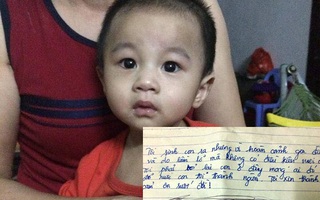 Hà Nội: Bé trai 1 tuổi bị bỏ rơi tại hội chợ kèm theo lá thư người mẹ để lại nói lời xin lỗi