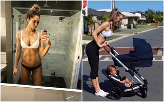 1 tuần sau khi sinh, mẹ 9x đã khoe bụng phẳng lì, săn chắc như chưa từng mang bầu