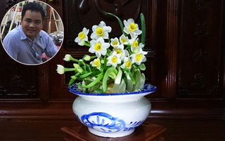 Chàng trai yêu hoa hướng dẫn tỉ mỉ cách gọt thủy tiên đẹp dịu dàng đón Tết