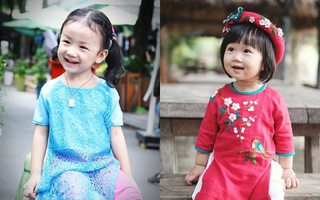 Ngắm những thiên thần nhí mặc áo dài để thấy Tết Nguyên đán đã về đến cửa nhà