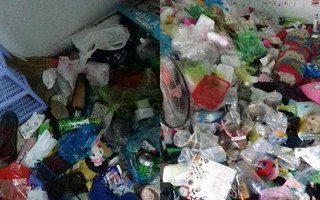 Lại xuất hiện thêm gái xinh ở bẩn nhất hành tinh, đã bùng tiền thuê còn biến nhà trọ thành bãi rác