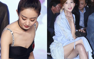 Mặc siêu hở hang, Triệu Lệ Dĩnh - Lâm Chí Linh vô tình lộ phần nhạy cảm