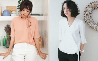 Loạt mẫu áo sơmi/blouse trơn màu giá chưa đến 500 ngàn từ thương hiệu Việt để các nàng chọn mua cho hè