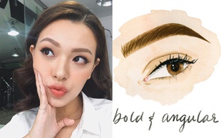 Dáng mày cong cổ điển quen thuộc cũng có tới 5 biến tấu khác nhau để các nàng thay đổi cách kẻ