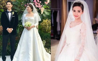 Cùng với Song Hye Kyo, nhiều người đẹp cũng từng diện thiết kế váy cưới của Dior trong ngày trọng đại