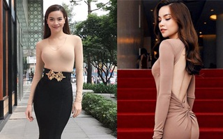 Cả showbiz chắc có mình Hà Hồ dám diện những thiết kế đầm gần "tiệp" màu da ôm sát sàn sạt