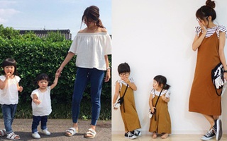 Mẹ nào có con gái mà chẳng mê diện "đồng phục" quá đỗi xinh xắn thế này!
