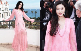 Phạm Băng Băng tự dìm phong cách với váy hồng quá "bánh bèo" trên thảm đỏ Cannes ngày thứ 7