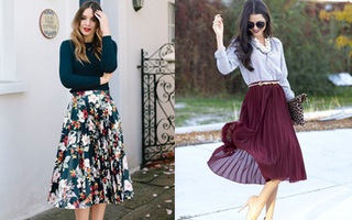 Chân váy midi dáng xòe - muốn mặc đẹp không hề khó!