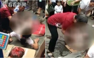 Thai phụ trở dạ ngay giữa chợ, dân chúng xúm vào giúp đỡ đẻ