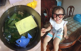 Bữa cơm với "đặc sản" canh mồng tơi cá nhựa của "đầu bếp nhí" siêu đáng yêu gây sốt mạng