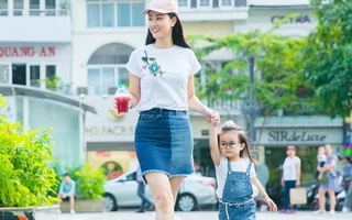 Maya bị "lu mờ" khi dạo phố cùng con gái