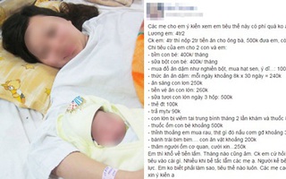 Vợ nghỉ đẻ thu nhập 4,2 triệu, chồng đưa 500k để nuôi 2 con mà suốt ngày chê vợ chi tiêu hoang