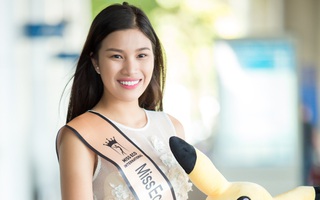Nguyễn Thị Thành xuất hiện rạng rỡ tại sân bay sau khi lọt top 5 Miss Eco