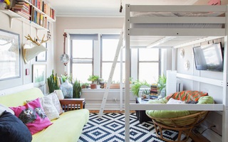 Căn hộ 30m² nhưng có cả góc thiền và khu vườn xanh mướt mắt của cặp đôi cá tính
