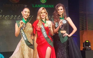 Hà Thu xuất sắc đạt huy chương Đồng phần thi Trang phục dạ hội tại Hoa hậu Trái đất 2017