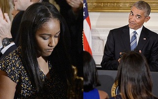 Cuối cùng thì cô út Sasha nhà Tổng thống Barack Obama cũng xuất hiện cùng cả gia đình