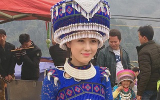 Cô gái H'Mông xinh "nghiêng nước nghiêng thành" nổi bật ở lễ hội mùa xuân vùng cao