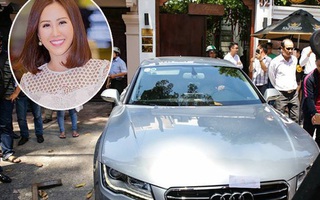 Ô tô Audi của hoa hậu Thu Hoài bị niêm phong đưa về phường do lấn chiếm vỉa hè Sài Gòn