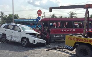 Tai nạn trên đường dẫn cao tốc, 1 người chết, nhiều người bị thương