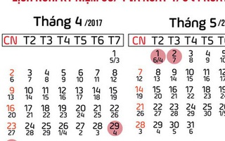 Dịp 30/4 - 1/5 sắp tới: Người lao động được nghỉ liền 4 ngày