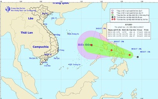 Bão Haikui sẽ đi vào Biển Đông, vùng tâm bão gió giật cấp 12
