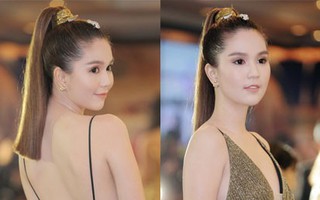 Luôn xuất hiện chỉn chu, nhưng lần này Ngọc Trinh lại chọn cách trang điểm mắt - môi chẳng liên quan