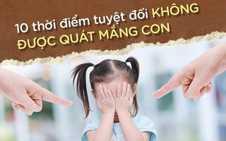 Bố mẹ phải ghi nhớ: 10 thời điểm tuyệt đối không được quát mắng con