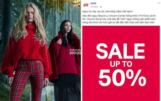 Tới lượt H&M Việt Nam cũng thông báo sale tới 50% bắt đầu từ hôm nay