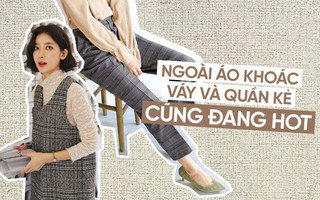 Đâu chỉ mỗi áo khoác, váy và quần kẻ cũng đang hot chẳng kém chút nào