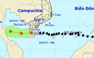 Bão số 16 - Tembin suy yếu thành áp thấp, mưa lớn ở Nam Bộ