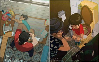 Ngắm khoảnh khắc bố chăm con ngọt ngào đến tan chảy, các mẹ mới nhận ra các bố cũng khéo lắm chứ!