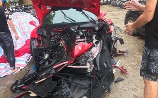 MXH lan truyền hình ảnh siêu xe Ferrari 16 tỷ đồng được cho là của ca sĩ Tuấn Hưng gặp tai nạn nát đầu