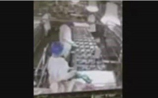Clip: Nhân viên vô tư "tè bậy" cạnh dây chuyền sản xuất, nhà máy phải vứt bỏ gần 23 tấn thịt lợn