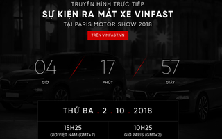 Chiều nay tường thuật trực tiếp lễ ra mắt xe hơi VinFast tại Paris Motor Show 2018