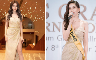 Liên tiếp "đụng hàng" khi đi thi Miss Grand International nhưng điều đáng nói là Phương Nga chẳng hề lép vế, dù chỉ một lần