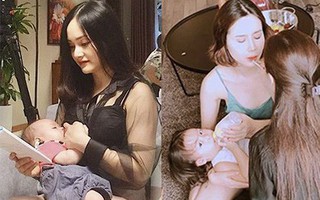 Ngưỡng mộ 4 sao Việt vừa làm việc vừa cho con bú, bận rộn mấy cũng vẫn dành những điều tốt đẹp nhất cho bé yêu
