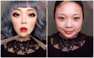 Vẫn biết chị em có khả năng trang điểm vô biên, nhưng biến xấu xí thành thiên thần thế này thì quả là gây sốc