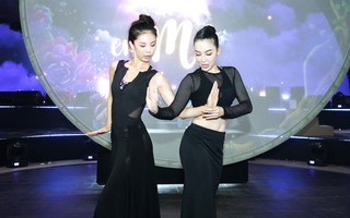 Linh Nga khoe eo thon, mướt mồ hôi khi tập múa với Hoa hậu Hoàn vũ Riyo Mori
