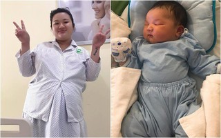 Mẹ 9X lên bàn đẻ nặng gần 1 tạ, con đẻ xong đã nặng 4,7kg ai nhìn cũng thích mê