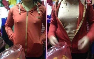 Chiếc áo bên trong gây "lú lẫn" khiến chị em bịt miệng cười, còn cánh đàn ông thì ngượng chín cả mặt